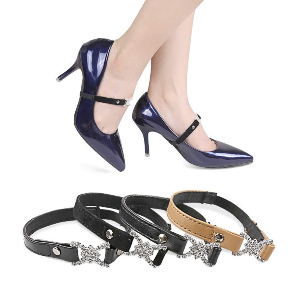 BEARSU Fersenpolster »1 Paar High Heels Schnürsenkel Anti-Rutsch-Schuhgurte  Strass Elastische Schuhschnüre Knöchelriemen für Schuhersatzzubehör« (1-tlg)