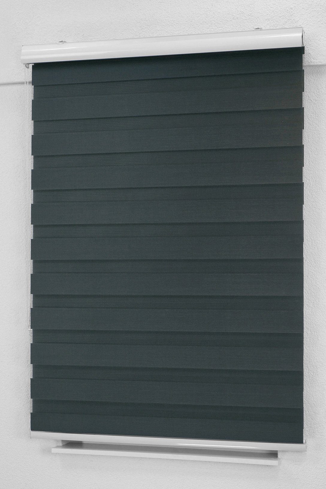 Rollo blickdicht, 175x40cm Blende, mit LYSEL®, schwarzgrau HxB