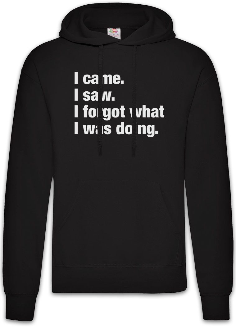 Hoodie I Came I Saw I Forgot What I Was Doing Herren Hoodie Slogan Spruch
