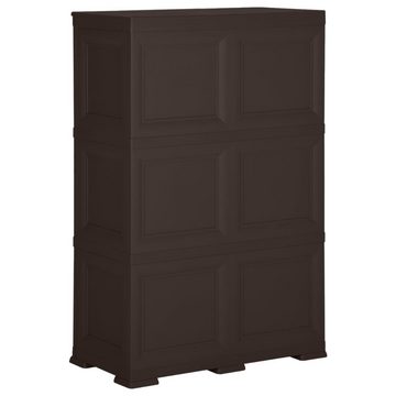 vidaXL Aktenschrank Kunststoffschrank 79x43x125 cm Holzdesign Braun