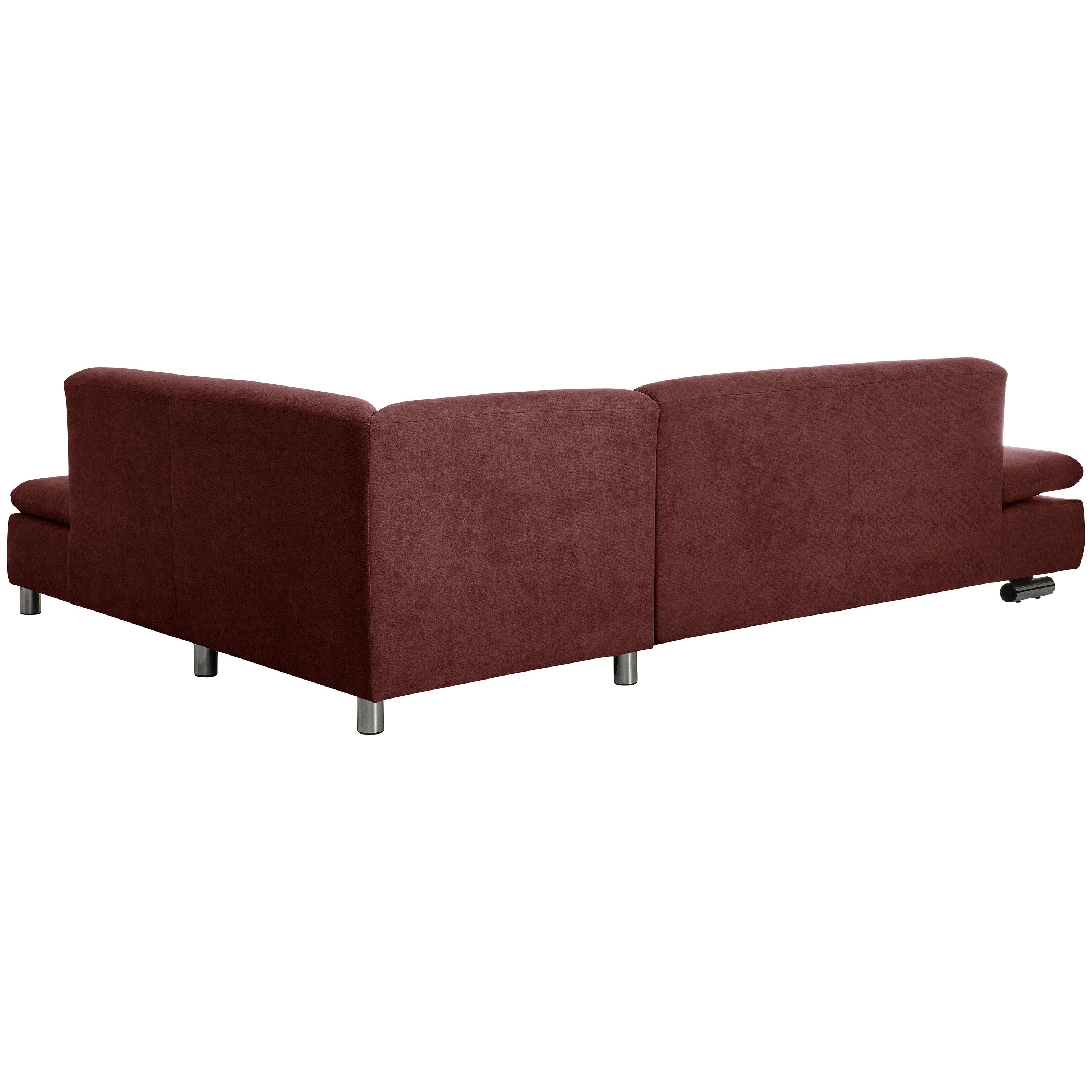 Stück, links Terrence mit Ecksofa Ecksofa rot, rechts in Max 1 Flachgewebe Winzer® Sofa 2,5-Sitzer Germany Made