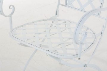 TPFGarden Gartenstuhl Athan - für Garten, Balkon, Terrasse - Farbe: weiß (Hochwertiger und stabiler Metallstuhl aus handgefertigtem Eisen, 1 St), Balkonstuhl, Bistrostuhl - Maße (TxBxH): 51 x 56 x 93cm