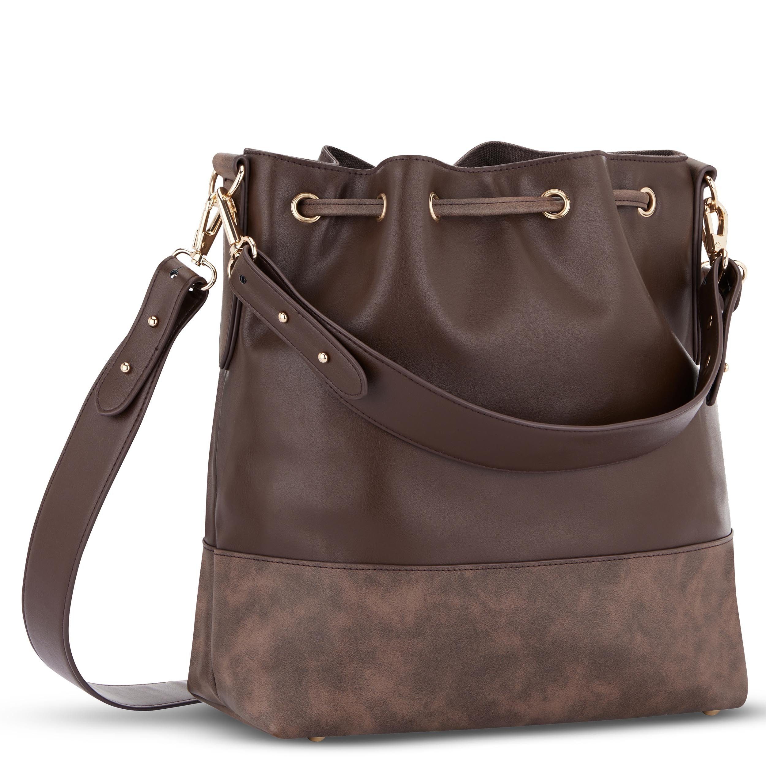 Expatrié Handtasche Sarah Medium Damen Umhängetasche Beuteltasche (3-tlg), günstig online kaufen