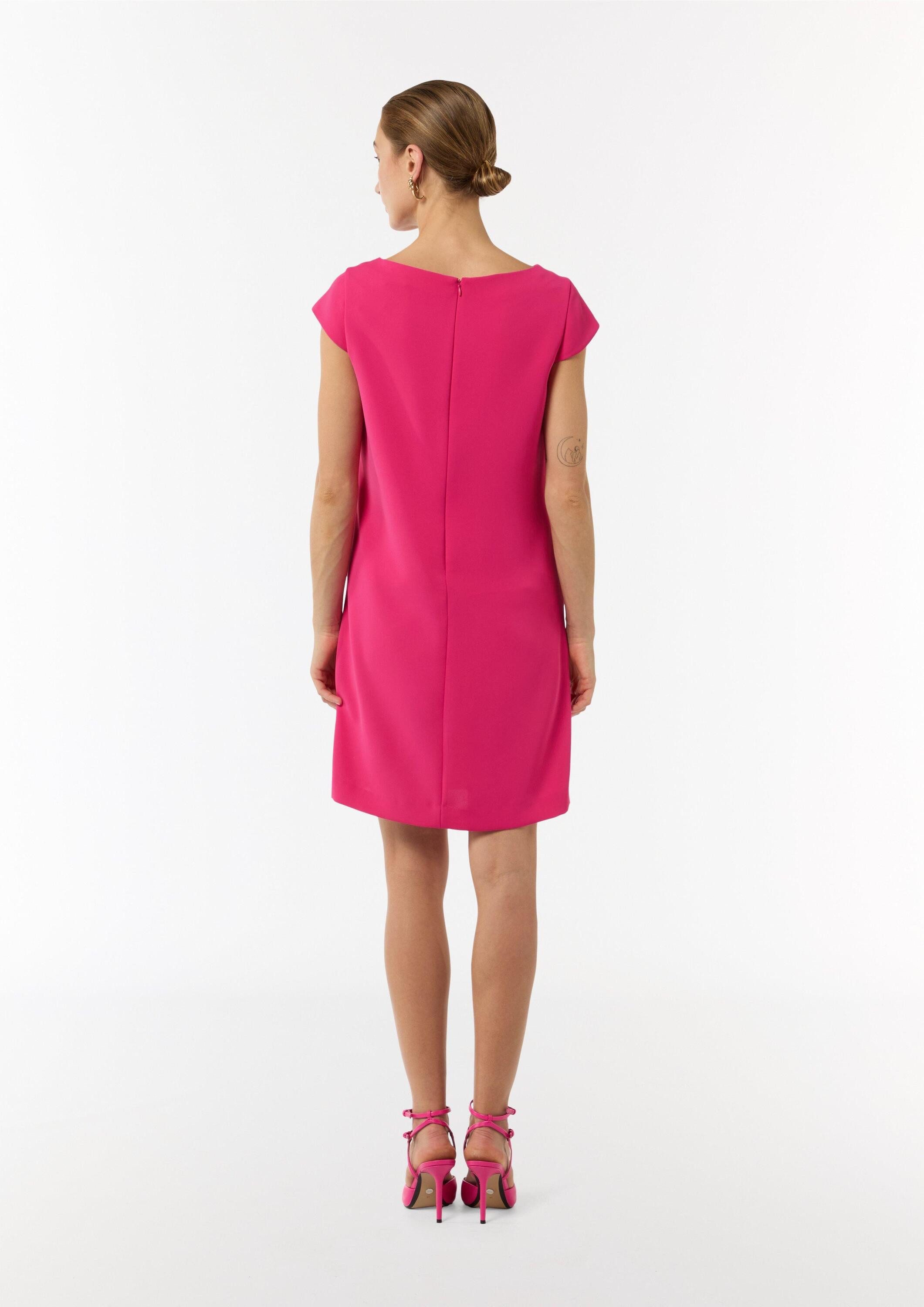 comma Midikleid Kleid Kurzes Kleid aus Crêpe