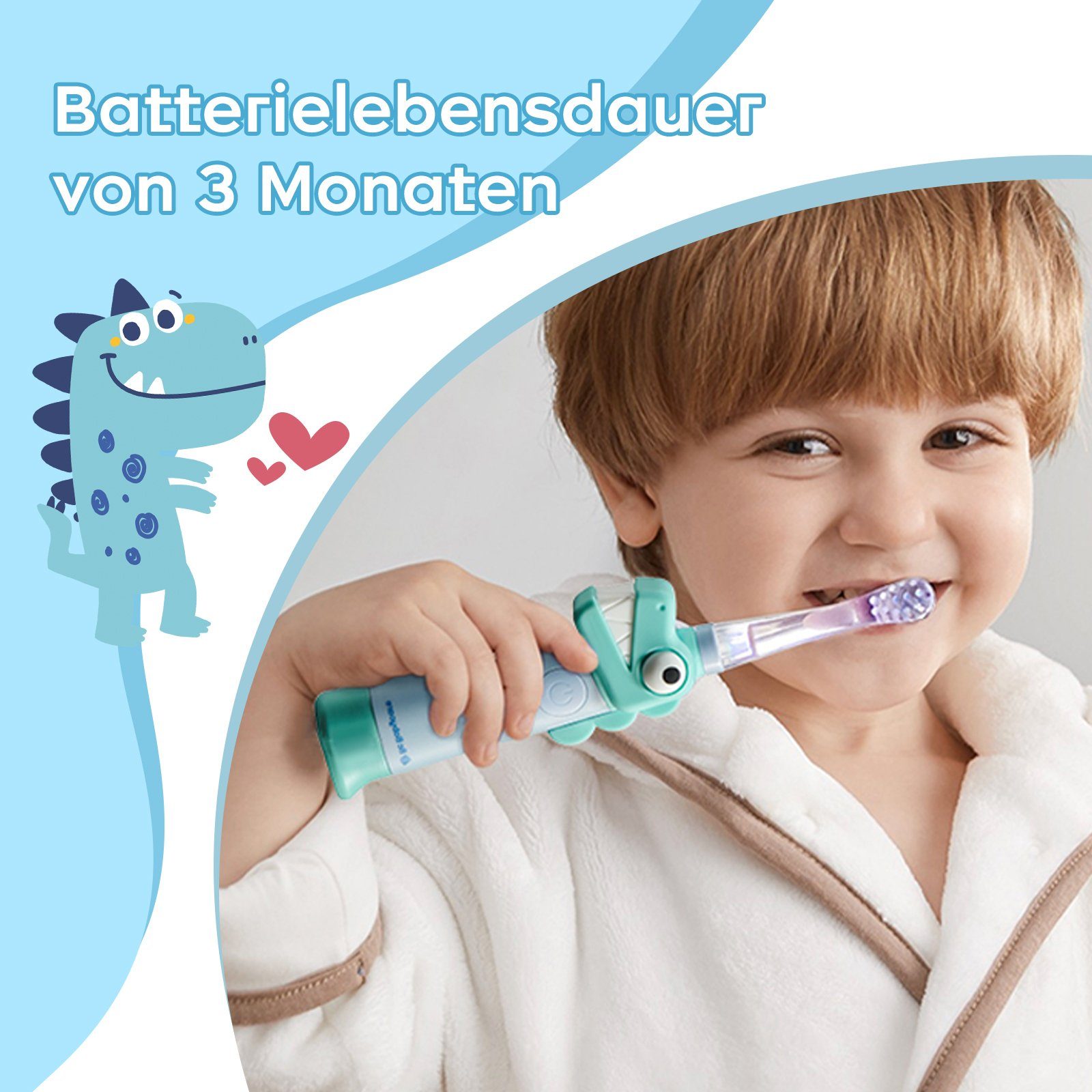 BC Babycare Elektrische Kinderzahnbürste, Aufsteckbürsten: 2 St