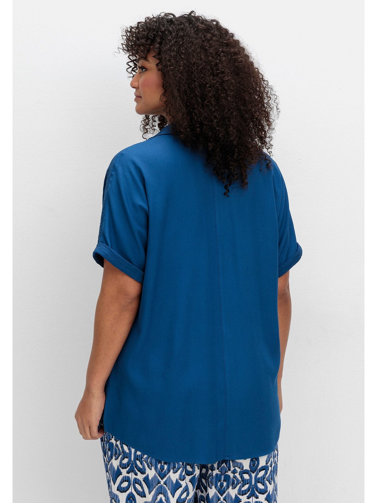 Sheego Hemdbluse Große Größen im Materialmix günstig online kaufen