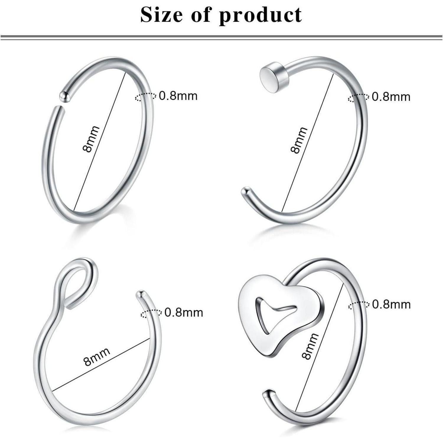 LuxusKollektion Nasenpiercing-Set Nasenpiercing Fake Nasenring Septum 20G 1 günstig online kaufen