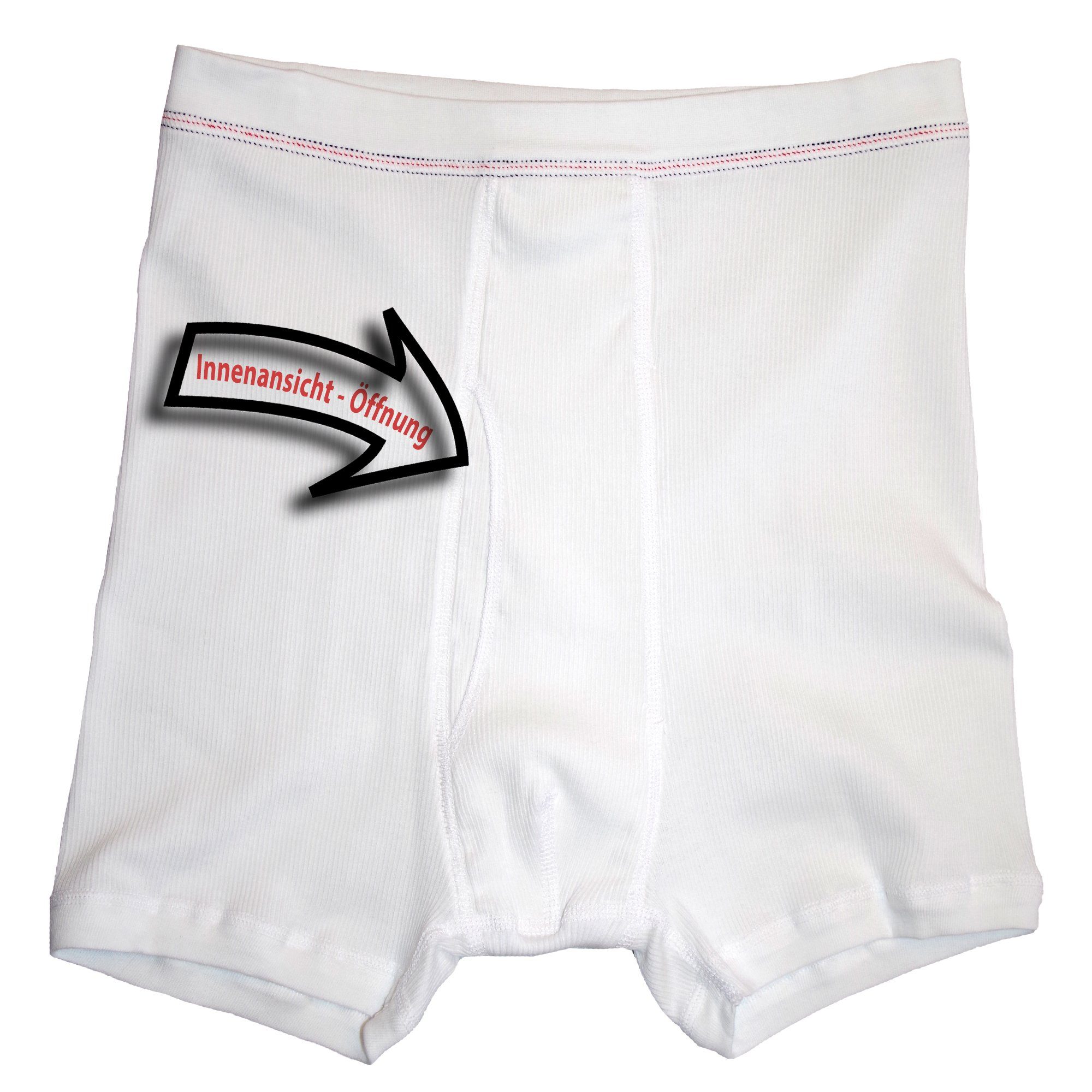 HERMKO Retro Boxer 3942 (Pack, 4er) Bio-Baumwolle Doppelripp Pagen mit Eingriff sehr hoher Leib