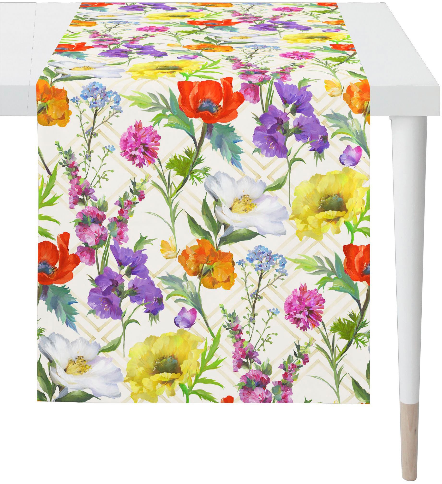 APELT Tischdecke 7001 (1-tlg), Sommerblumen all-over