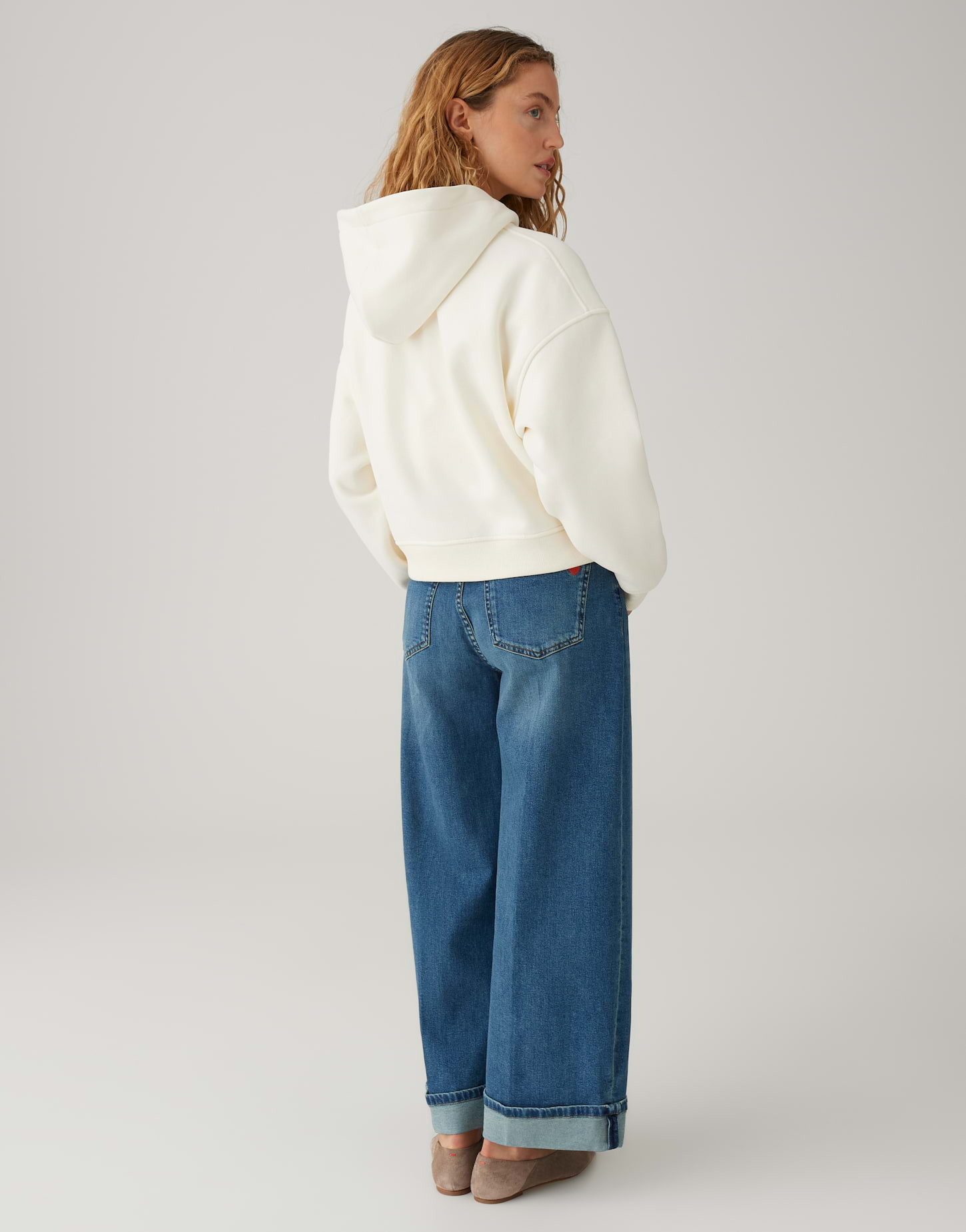 OPUS Hoodie GALENTINE mit Herz Lockere Passform, gerader Schnitt, überschnittene Schulter