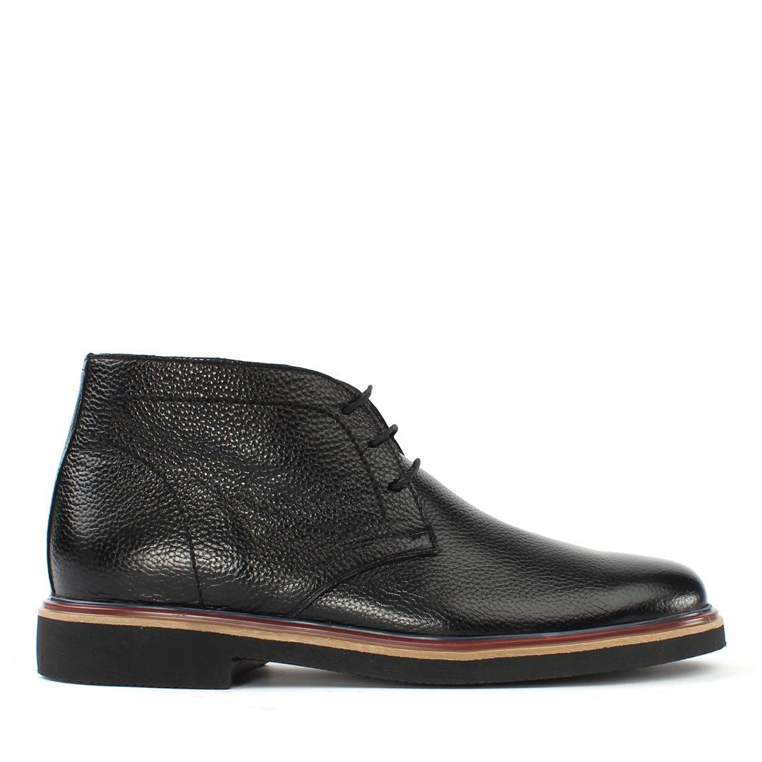 Celal Gültekin Schnürstiefel Blockabsatz Plateau Herren Schnürstiefel Glattleder, Echtleder-Futter, Blockabsatz & Plateau, Schwarz, 40