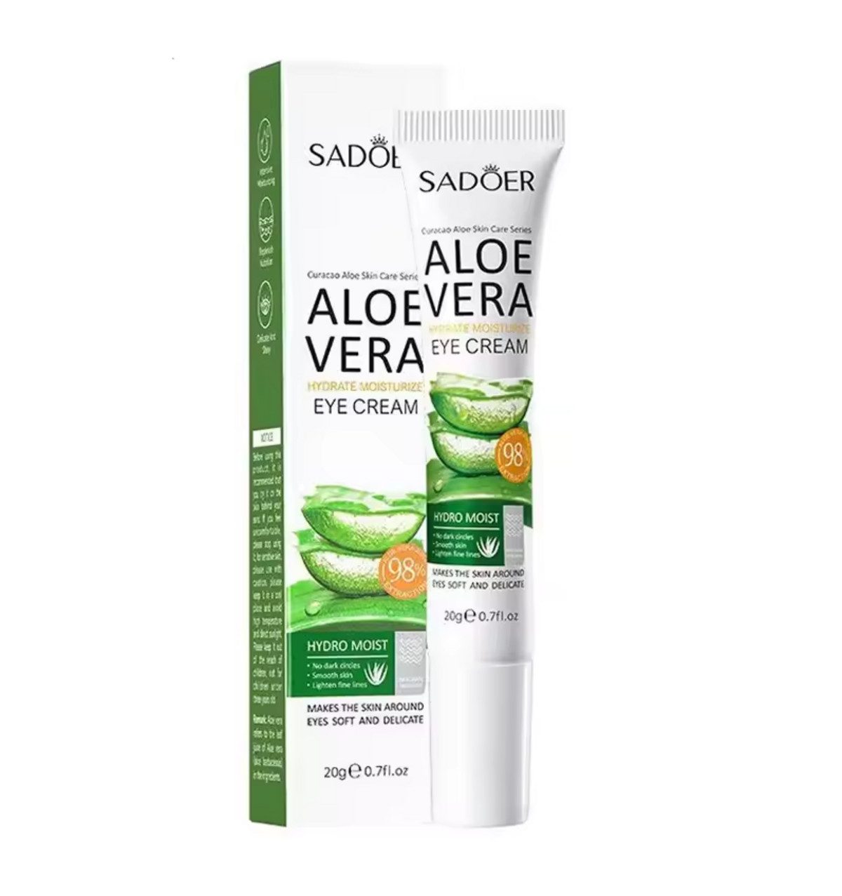 Montegoni Augencreme Aloe Vera Augencreme gegen dunkle Augenringe & Schwellungen, 1-tlg., Feuchtigkeitsspender, hochdosierte Anti-Falten-Wirkung