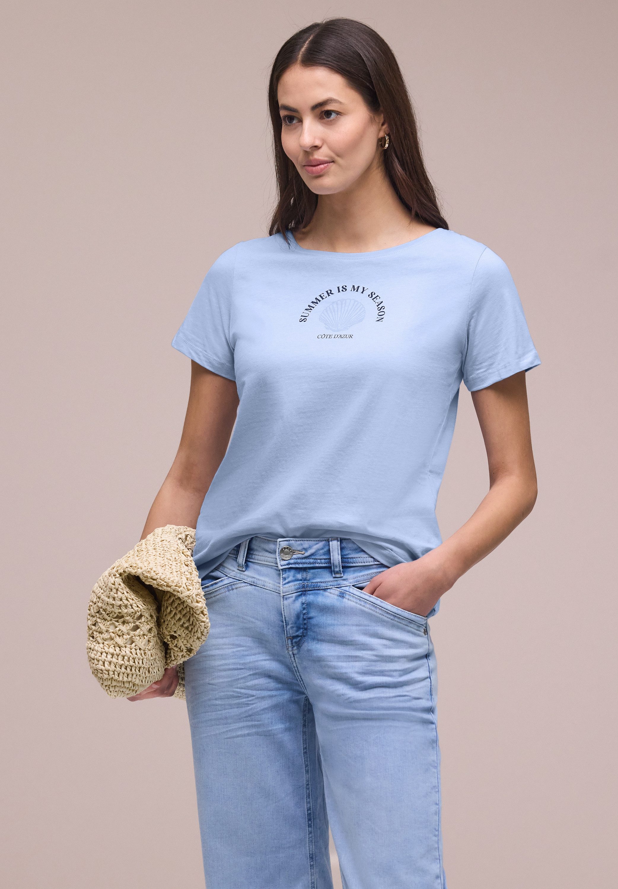 STREET ONE T-Shirt aus reiner Baumwolle