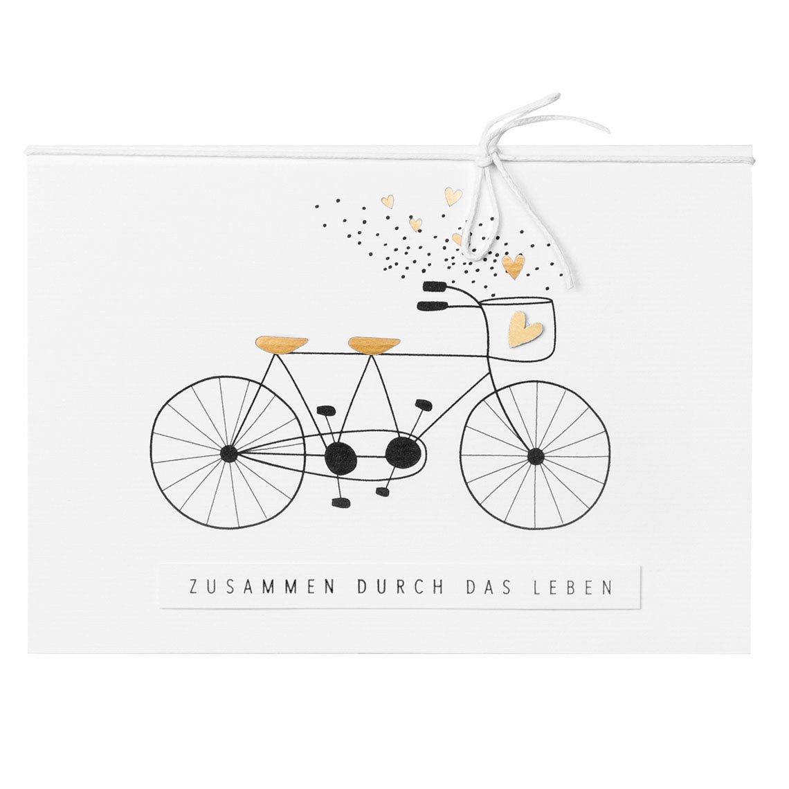 Räder Design Glückwunschkarte Karte zur Hochzeit mit Fahrradmotiv "Zusammen durch das Leben" von räd