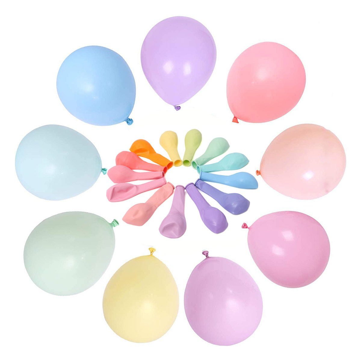 GelldG Luftballon Geburtstagsballons, 100 farbige Luftballons,  Geburtstagsballons