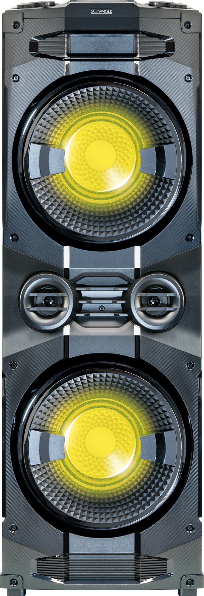 Schwaiger 658057 Party-Lautsprecher (Bluetooth, 200 Karaokefunktion, LED W, Lichteffekte)