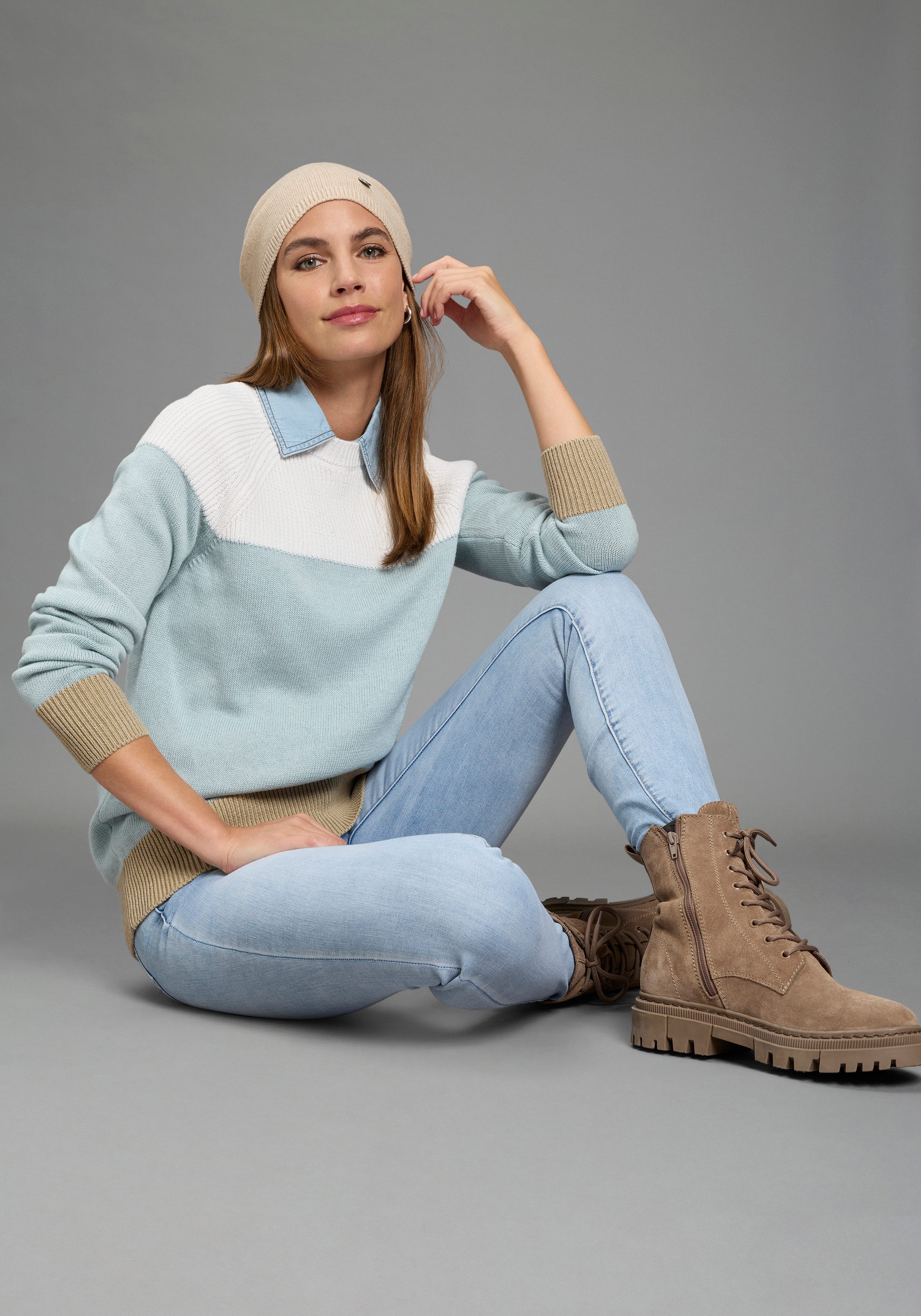 Laura Scott Beanie mit modischen Rippenabschlüssen - NEW. € 14,99, (€ 14,99 pro 1 Stk).