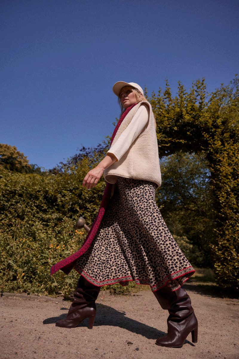 Himalaya Clothing A-Linien-Rock Damen mit stilvollem Tropfenmuster - Strick günstig online kaufen