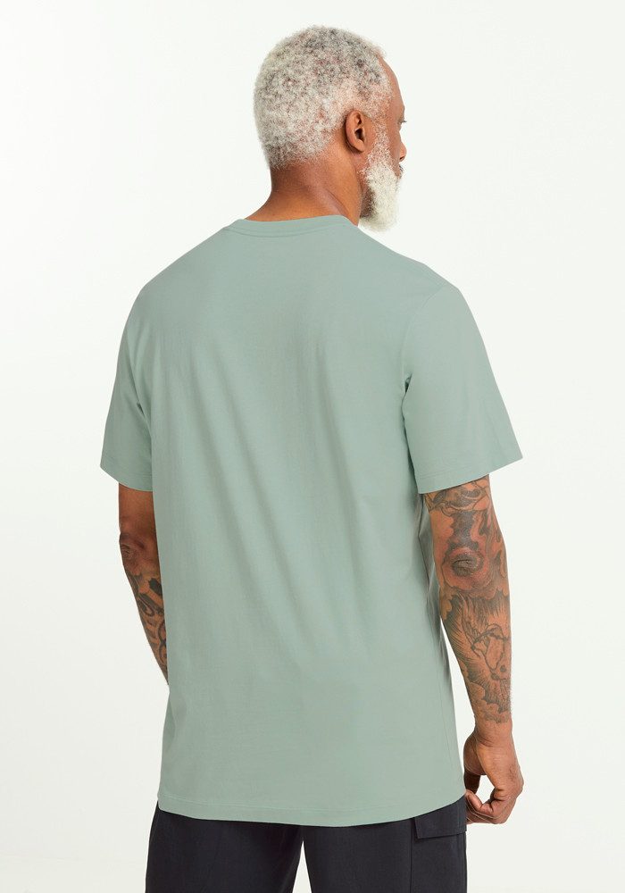 Jack Wolfskin T-Shirt BRAND T M T-Shirt aus Bio-Baumwolle, hoher Tragekomfort, großer Logo-Aufdruck