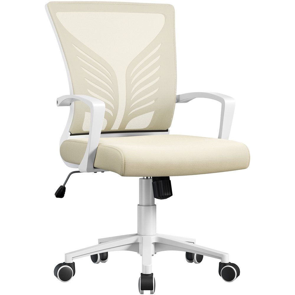 Yaheetech Bürostuhl Höhenverstellbarer Drehstuhl (1 St), Schreibtischstuhl mit Schaukelfunktion für Arbeitszimmer/Büro