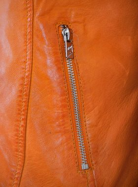 Jilani Lederjacke Yari Echtleder Damen Lederjacke Lammnappa orange