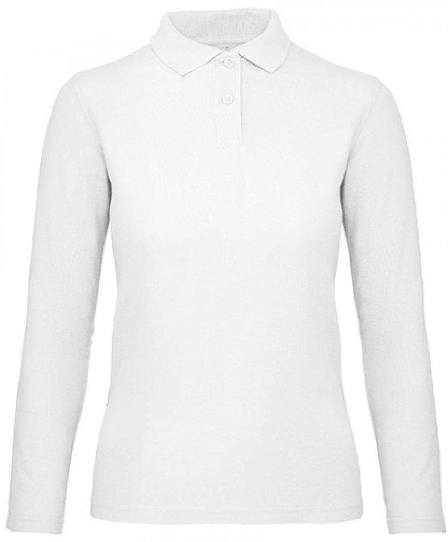 B&C Langarm-Poloshirt Damen Long Sleeve Polo ID.001 / 100 % Baumwollpiqué günstig online kaufen