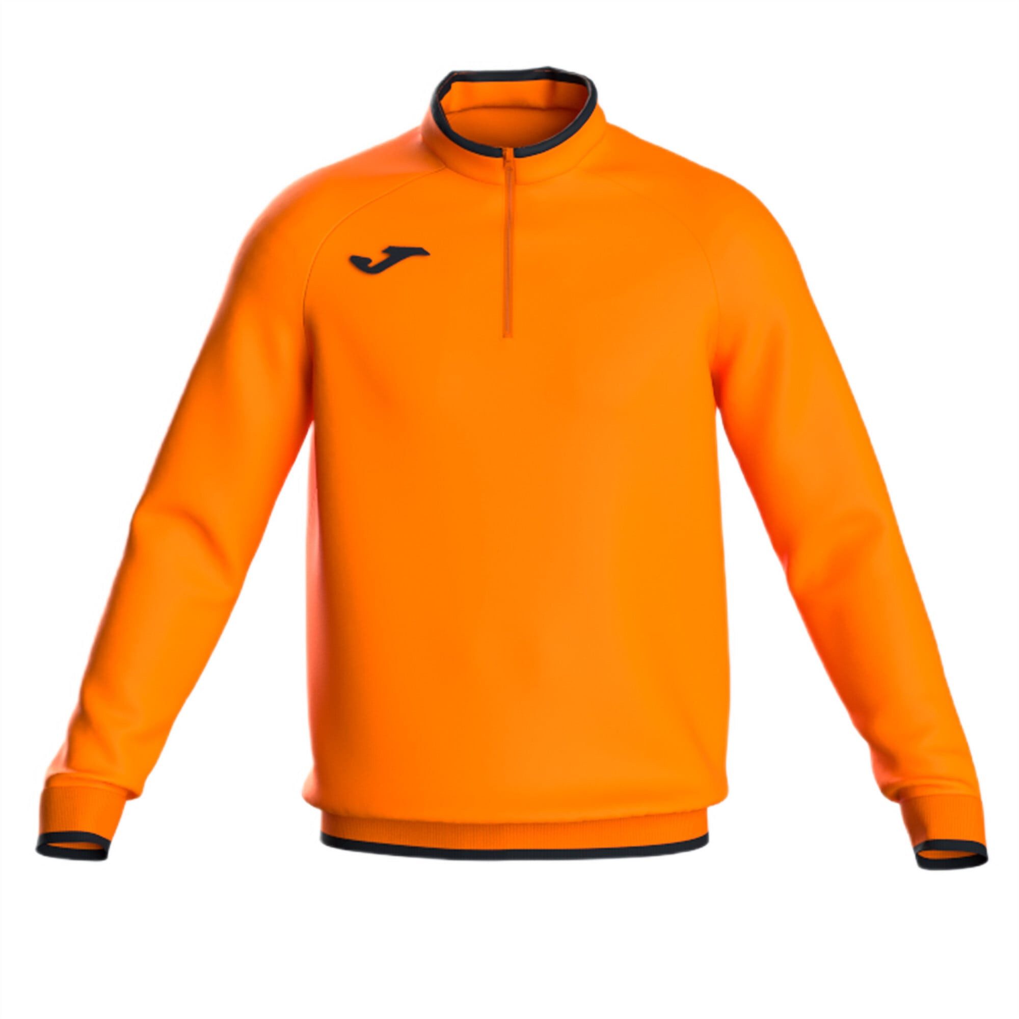 Joma Sweatshirt Pullover Combi Premium (Half-Zip, Stehkragen) orange/schwarz Herren