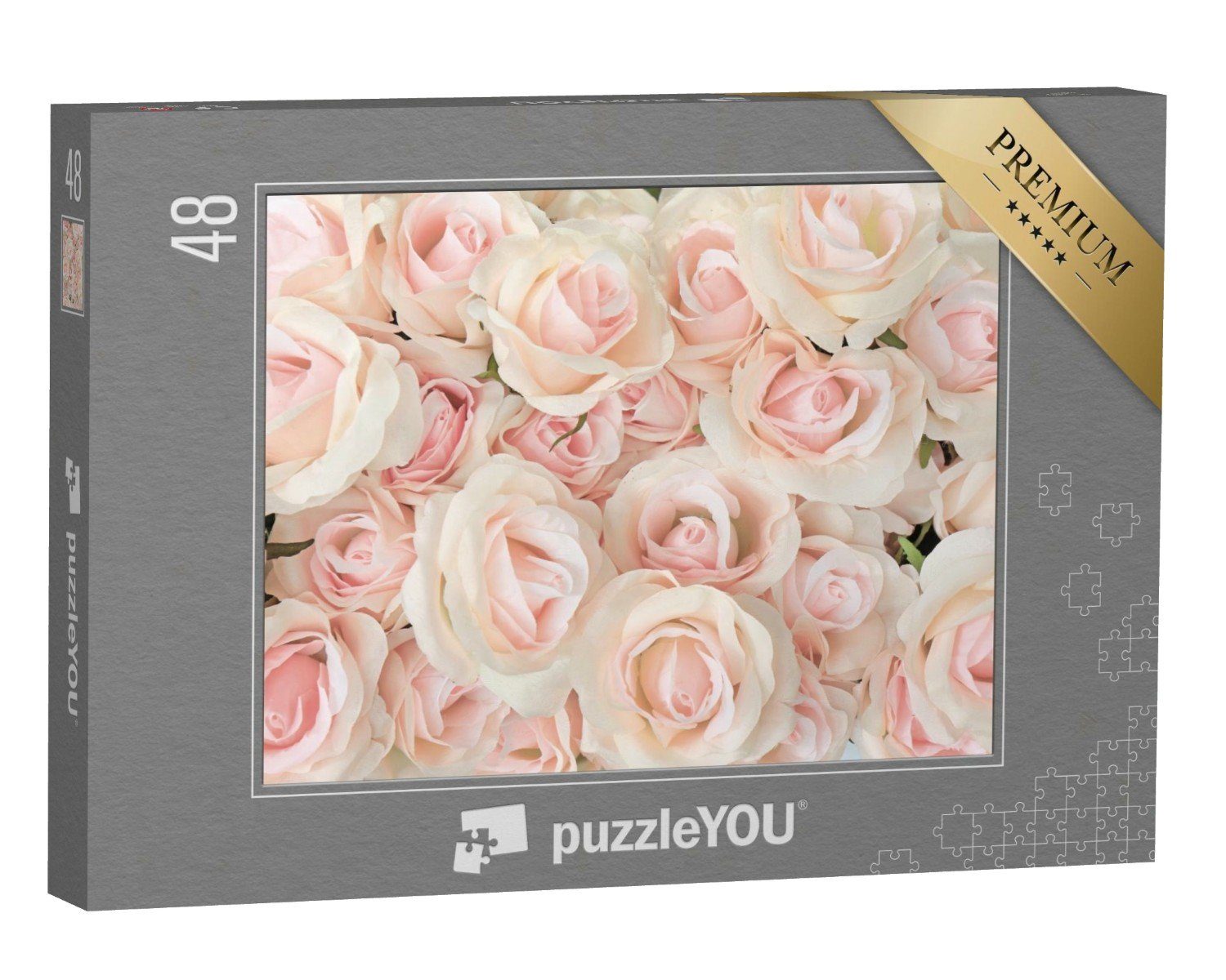 puzzleYOU Puzzle Rosa Rose für Hintergründe, 48 Puzzleteile, puzzleYOU-Kollektionen Blüten, Blumen & Pflanzen