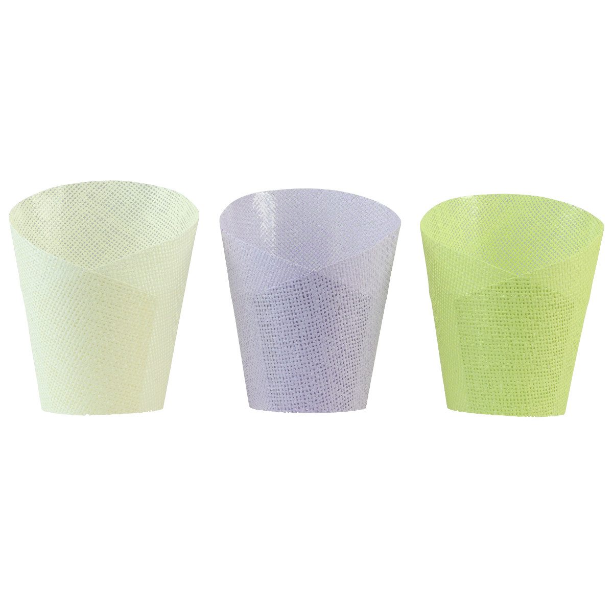 Viana Packpapier Pflanztopf Papier Ø9cm H18cm Grün Gelb Lila Set 9 Deko, 9 Stück
