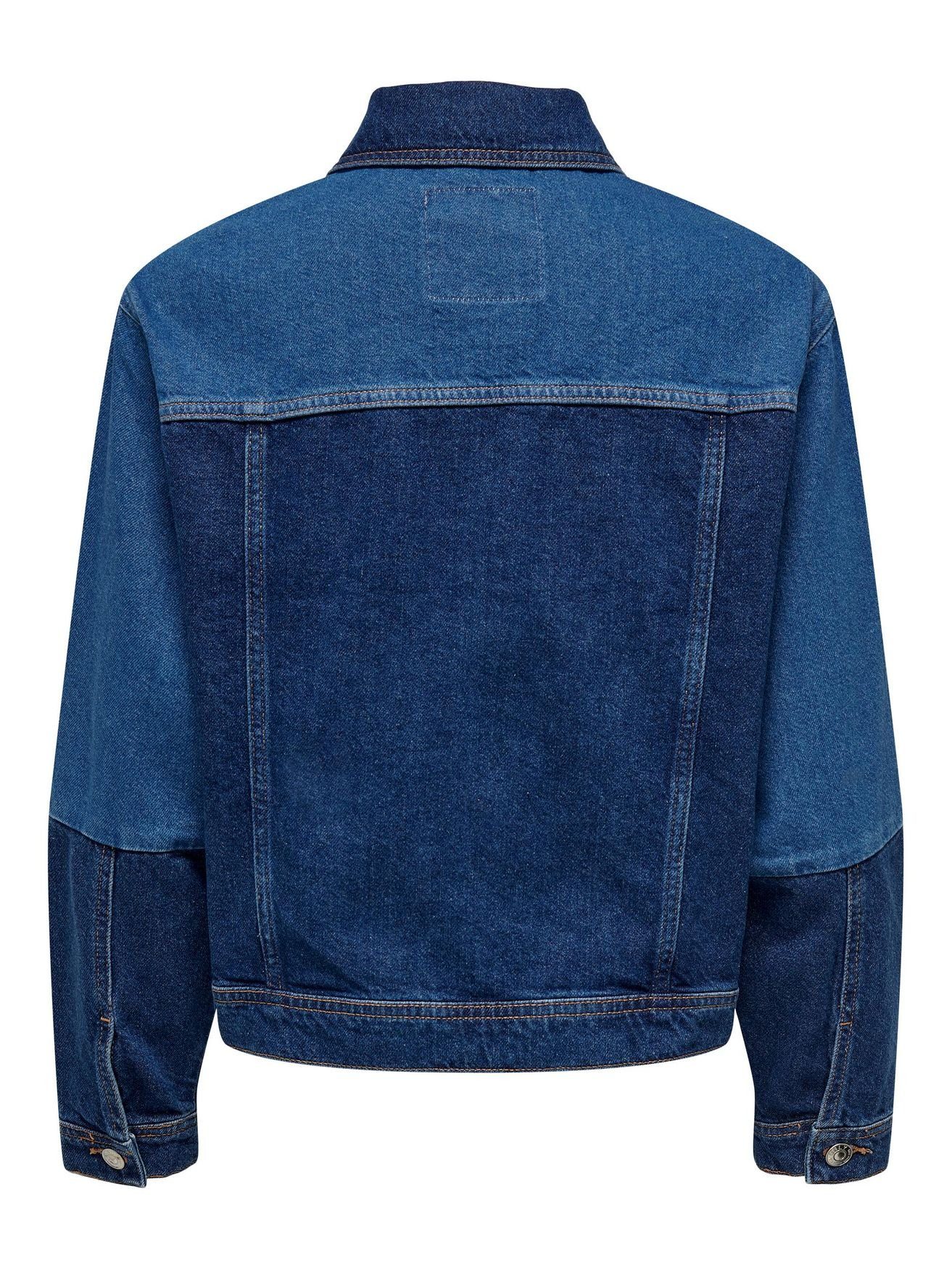 Langarm Colour 4882 ONLY in Vintage Jeansjacke ONLKIM Blau Übergang Denim Basic Block Jeansjacke