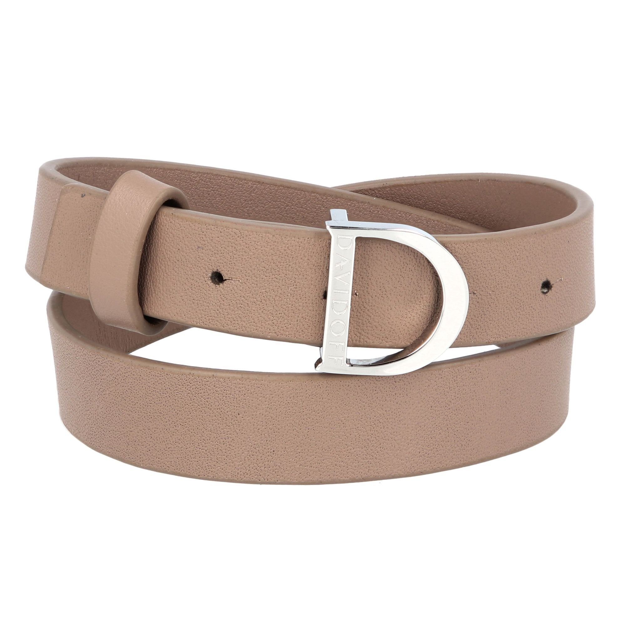 Lederarmband taupe Icon, Leder DAVIDOFF