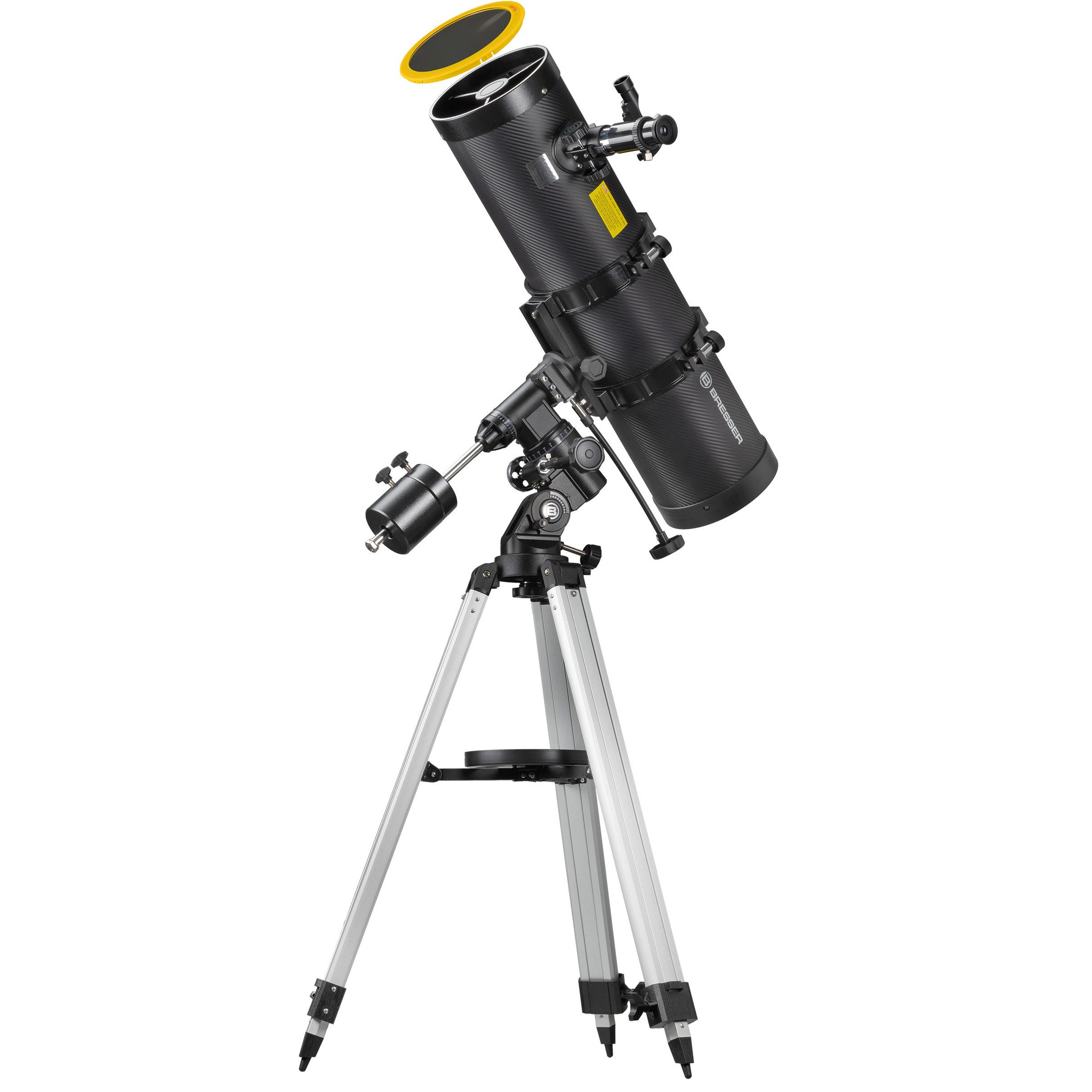 Teleskop BRESSER Pollux-II 150/1400 EQ3 Spiegelteleskop mit Smartphone-Adapter…