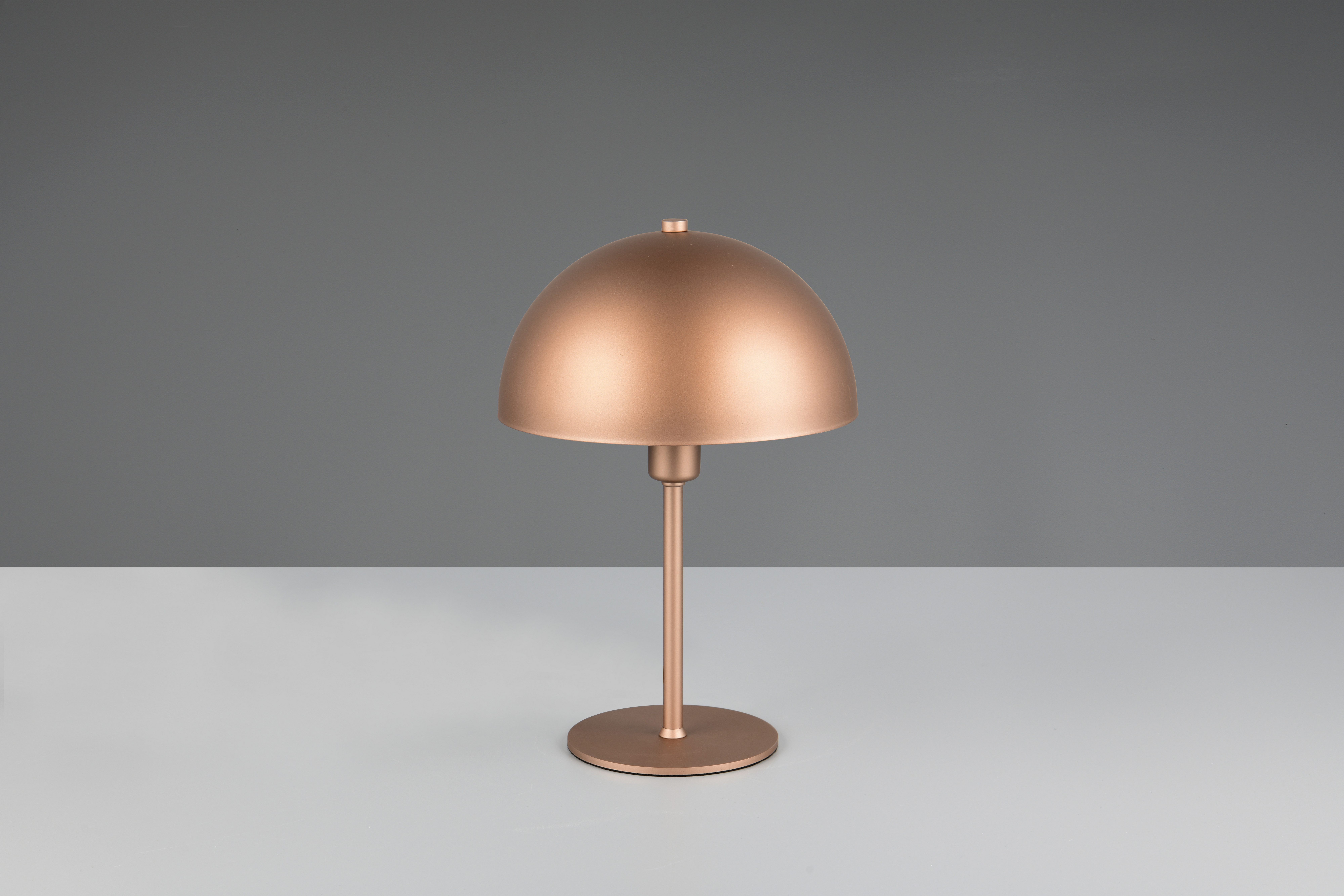 TRIO Leuchten Schreibtischlampe NOLA, exkl. 1x E14 max 28W, Tischlampe mit Schnurschalter Höhe 31cm, Ein-/Ausschalter, Leuchtmittel wechselbar, warmweiß - kaltweiß, Ø 20cm, Nachttischlampe, 180cm Anschlusskabel, Leuchtmittel wechselbar