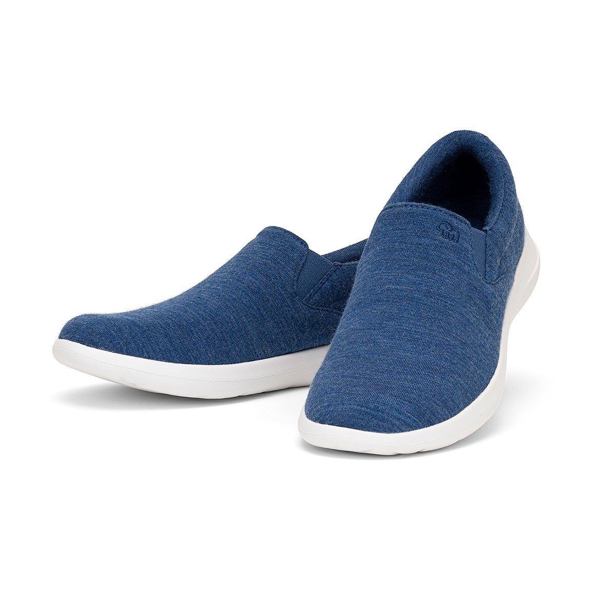 merinos - merinoshoes.de Atmungsaktiver mit jeansblau Sneaker Schuh Damenschuh Funktion aus Merinowolle Slip-On blauer Eleganter