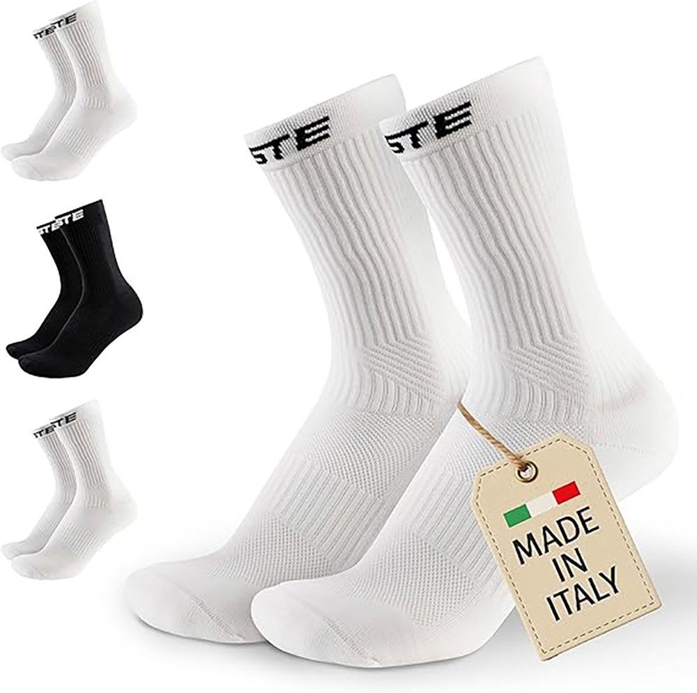 Sportsocken & Fußballsocken (3 Paar) Gr. 39-47 für Herren & Damen (atmungsaktiv)