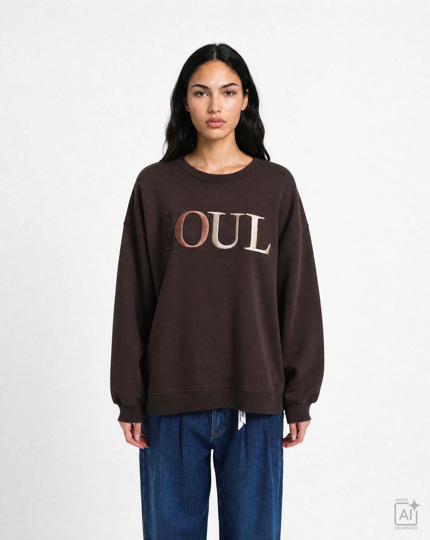Smith & Soul Sweatshirt mit 3D-Logoschriftzug, oversize