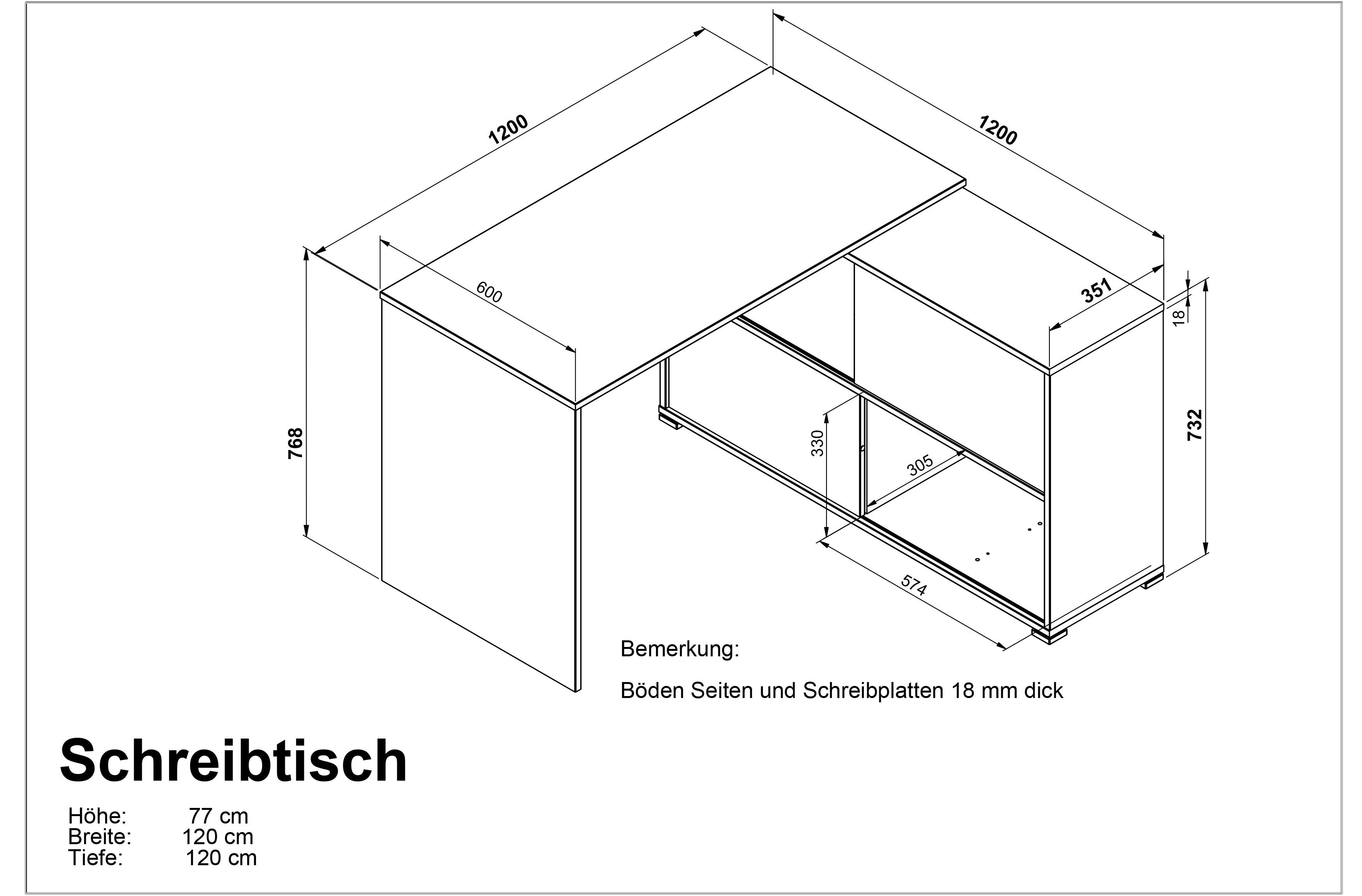 Bürotisch REMS Schreibtisch Computertisch KADIMA Schreibtisch DESIGN