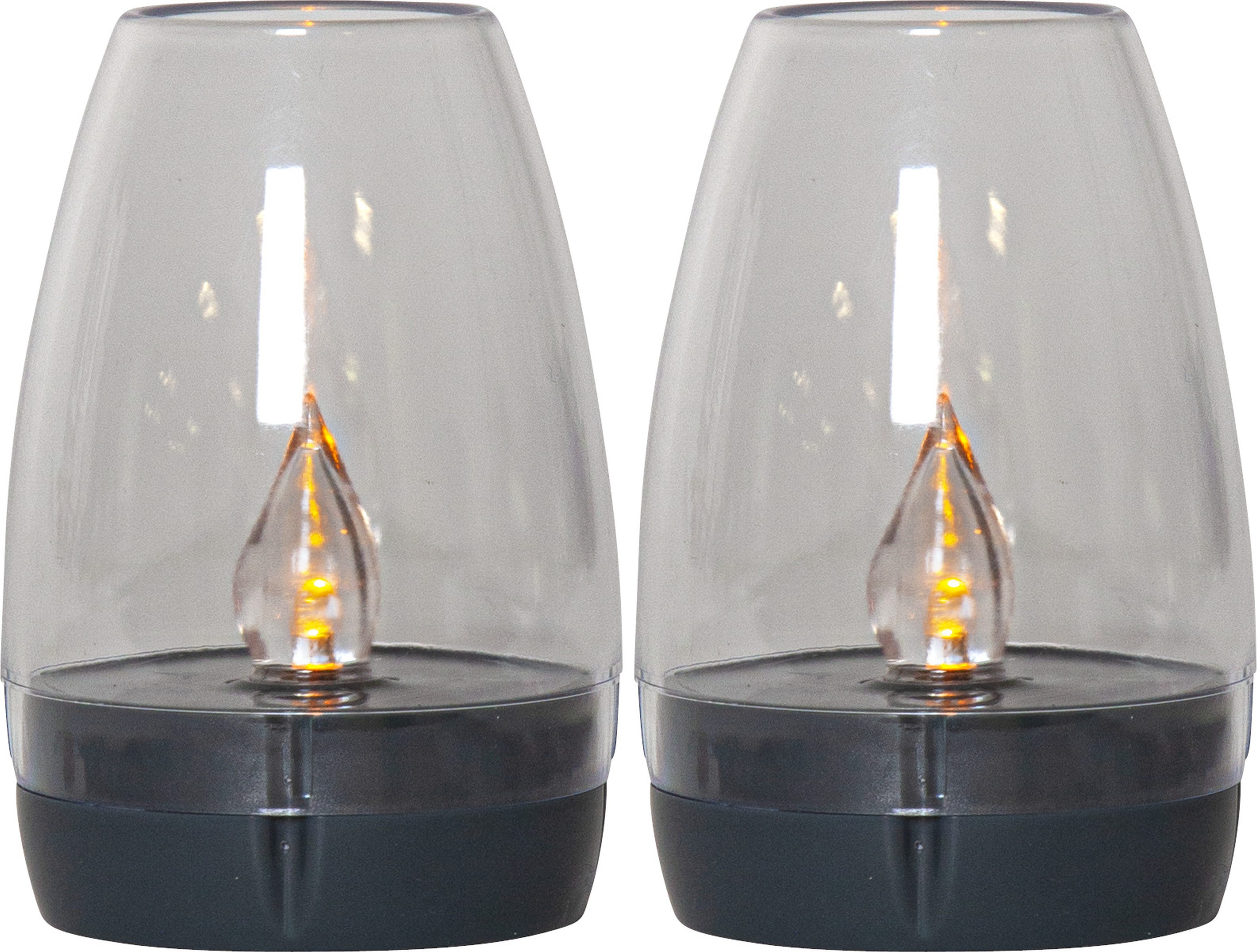 STAR TRADING LED Solarleuchte Solar-Dekoration Tropea, Tageslichtsensor, LED fest integriert, Extra-Warmweiß, Kompakte Solar-Tischdeko, transparentes Gehäuse, Dämmerungssensor