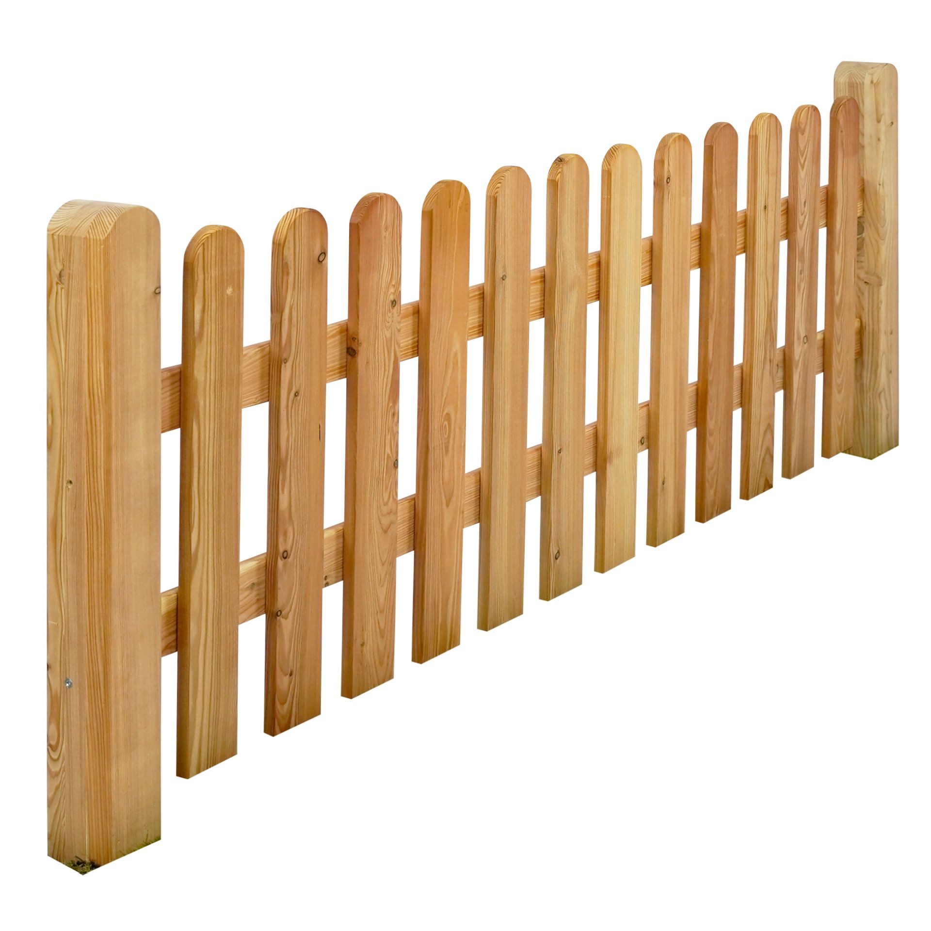 GartenLand Zaun Vorgartenzaun Mailand Lärche – Naturbelassen, (Set, Ohne Pfosten), Vorgartenzaun, Lärche