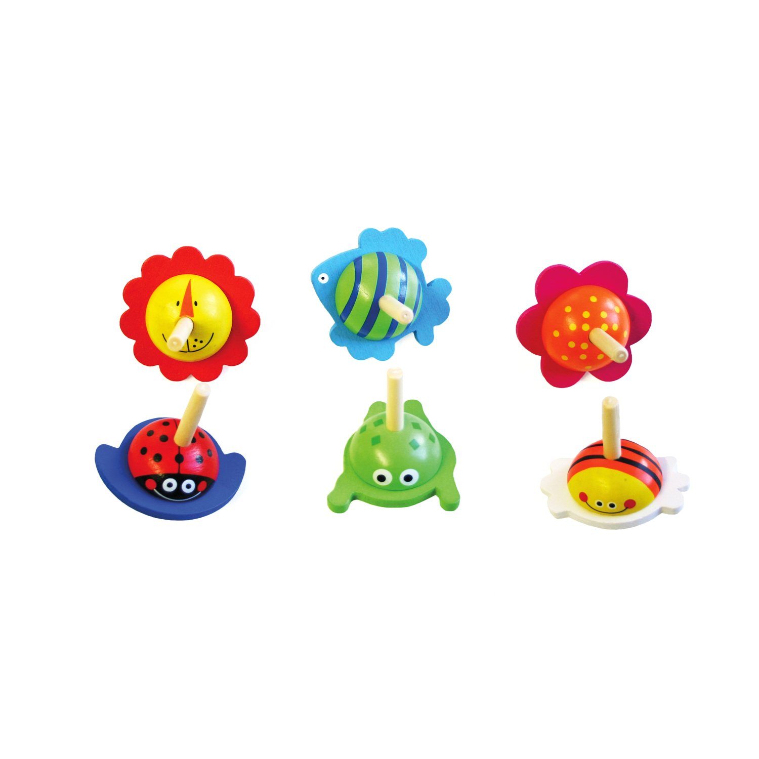 EDUPLAY Lernspielzeug kleiner Tierkreisel, aus Holz günstig online kaufen