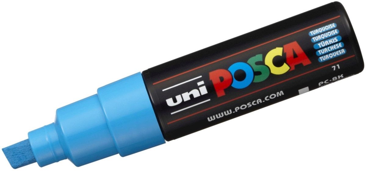 uni-ball Filzstift Fasermaler Uni Posca PC-8K 8mm neon türkis