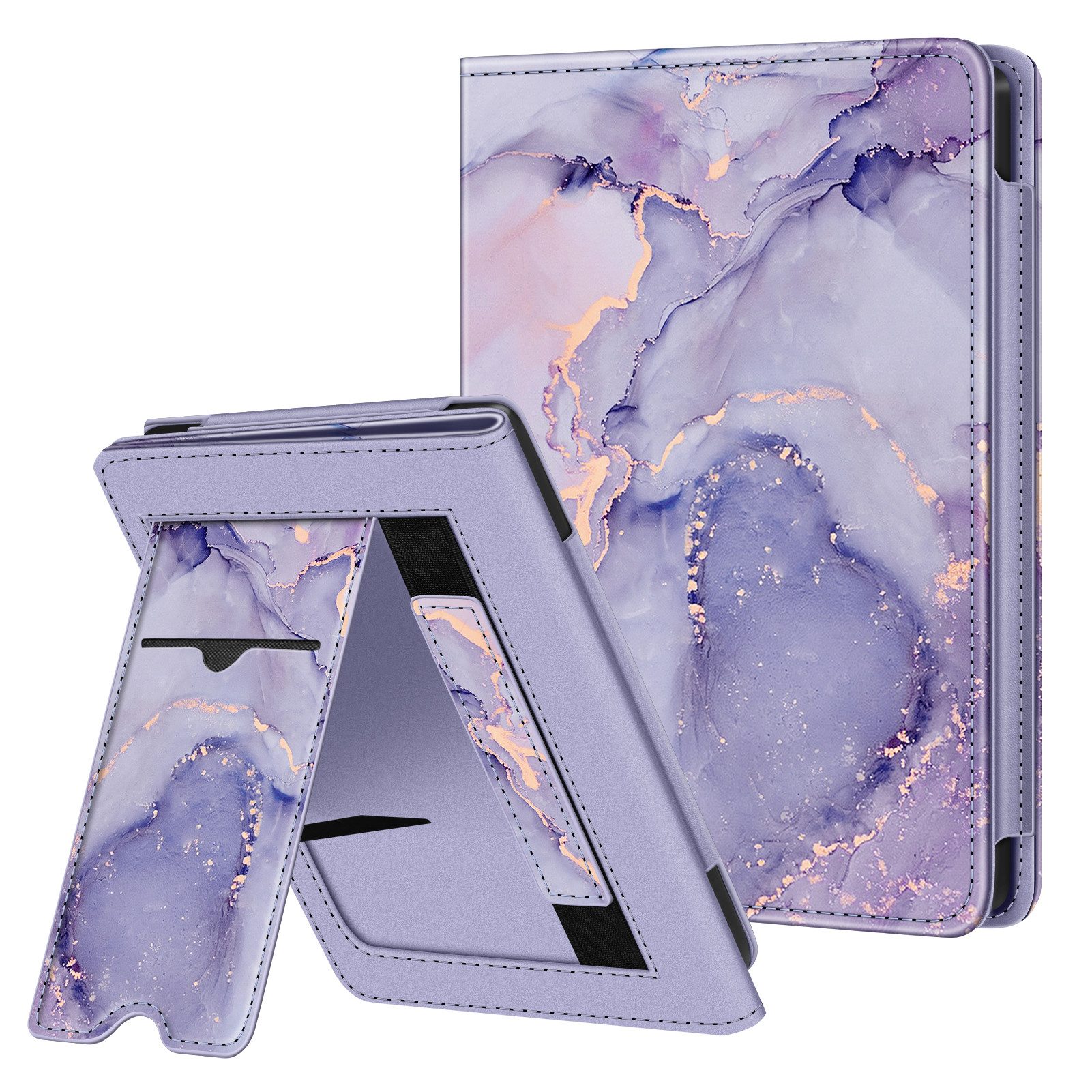 Fintie E-Reader-Hülle für Tolino Shine Color/5 (2024) & Kobo Clara Colour / BW (2024), Kickstand Hülle mit Kartenfach Handschlaufe und Auto Sleep/Wake