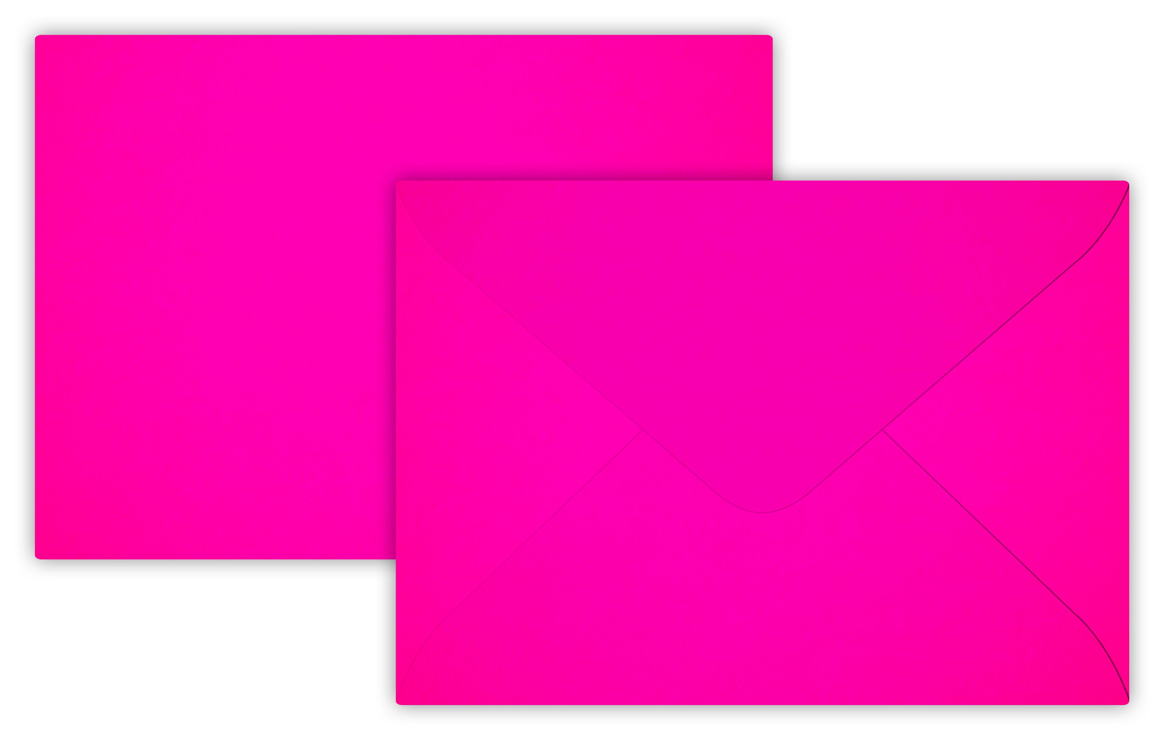 Briefumschläge24Plus Briefumschlag 25 Briefumschläge B6 DIN 12,5 x 17,6 cm Neon Pink,Feuchtklebend, Neon Pink