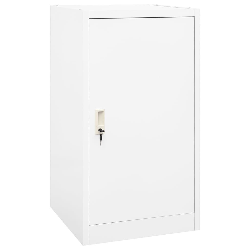 furnicato Stauraumschrank Sattelschrank Weiß 53x53x105 cm Stahl (1-St)