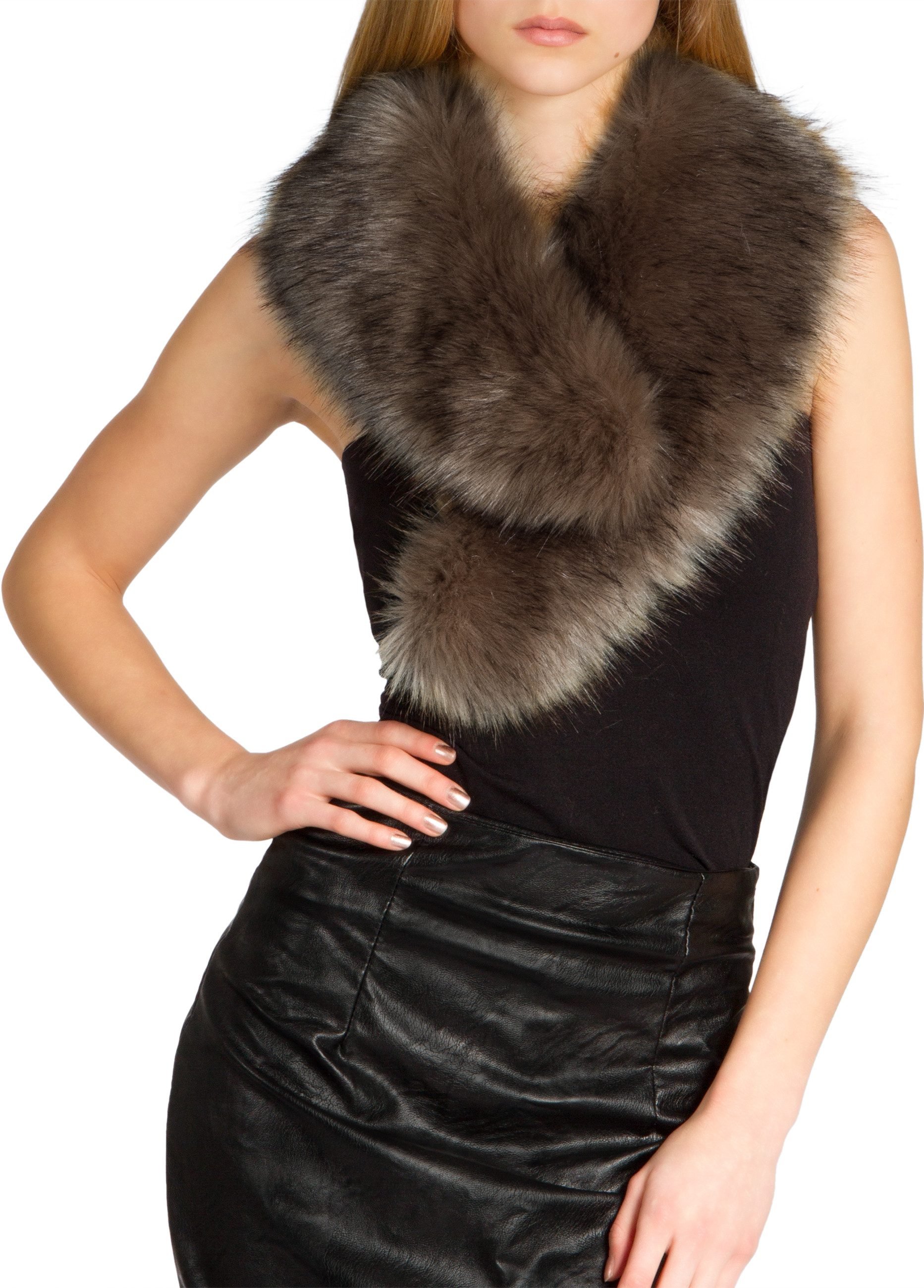 Caspar Modeschal STO001 Damen Kunst Pelzkragen