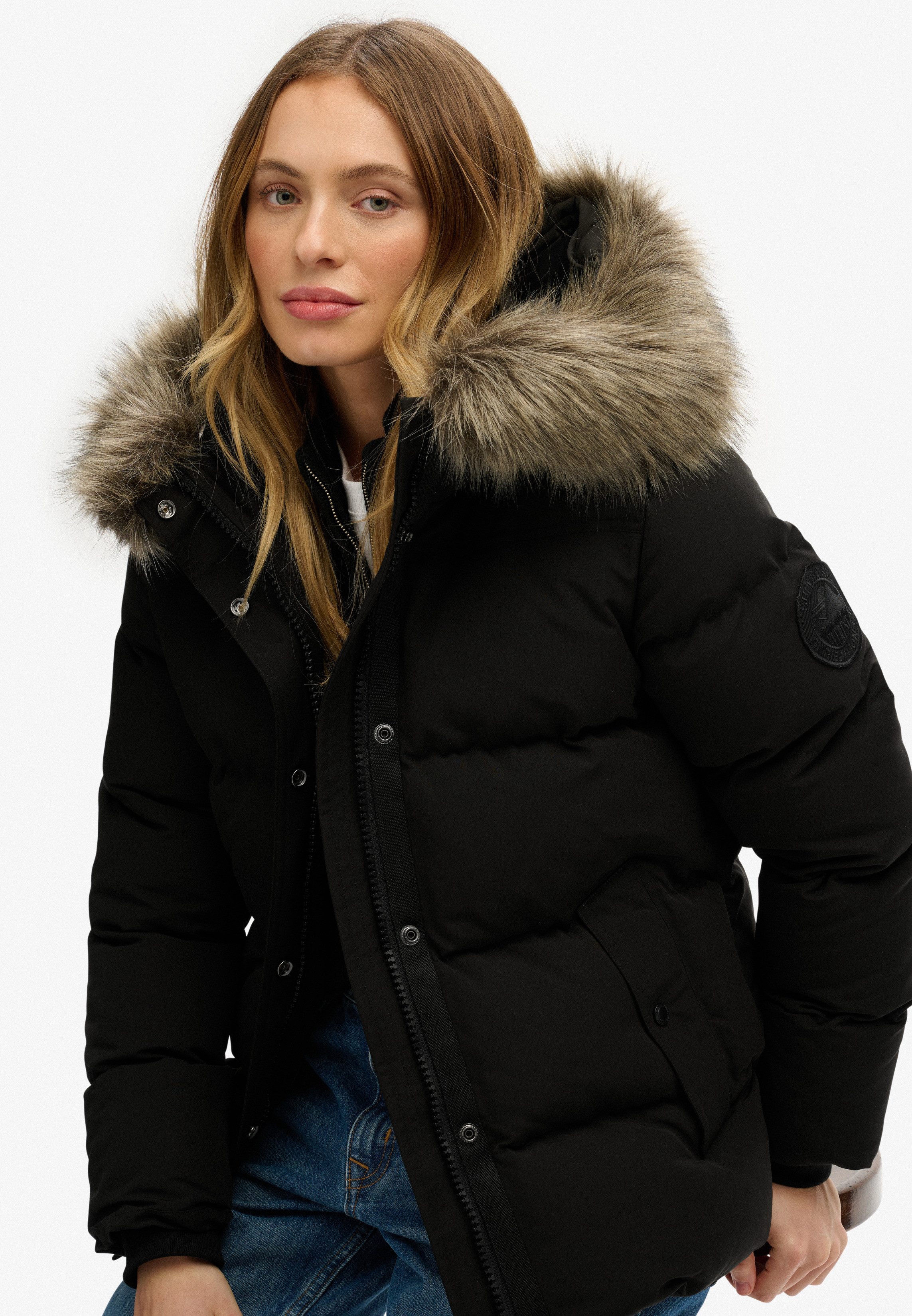 Superdry Steppjacke EVEREST 5 BAFFLE PUFFER JKT Kunstfaser, relaxed fit