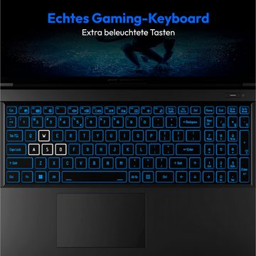 ERAZER Gaming-Notebook (39.6 cm/15.6 Zoll, Intel Core i7 13620H, Nvidia GeForce RTX 4070, 2000 GB SSD, Full-HD Display 144Hz, 32GB, Windows 11, MD62628)
