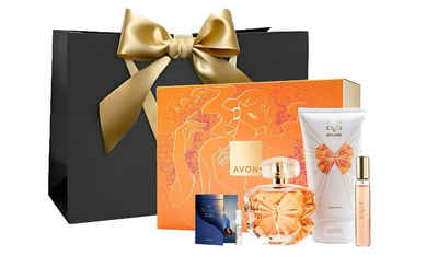 AVON Cosmetics Eau de Parfum Duft Geschenkset EVE BECOME 50 ml Taschenspray 10ml Körpercreme 150ml , 3-tlg., Langanhaltender Duft-Geschenkset, Körperlotion, Taschenspray