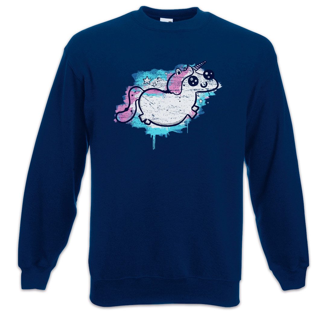 Sweatshirt Unicorn Paint Sweatshirt Einhorn Comic Anime Regenbogen Rainbow Cute