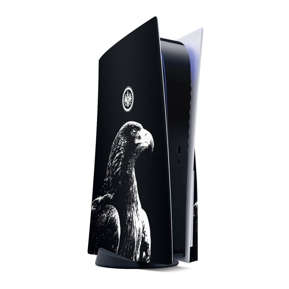 DeinDesign Konsolen-Cover Eintracht Frankfurt Offizielles Lizenzprodukt Attila SGE Attila, Sony Playstation 5 Disc Edition Skin Aufkleber Sticker Folie